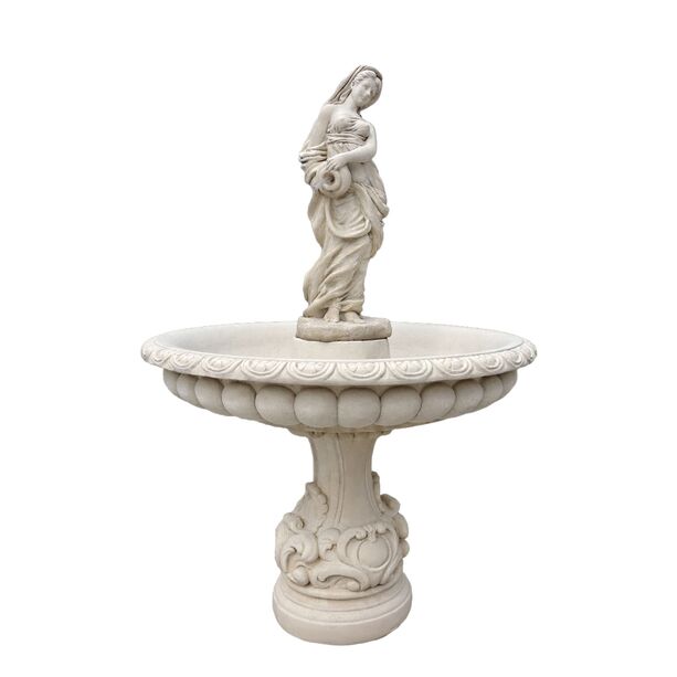 Brunnen fr den Garten aus Steinguss mit eleganter Frauen Skulptur - Angelica
