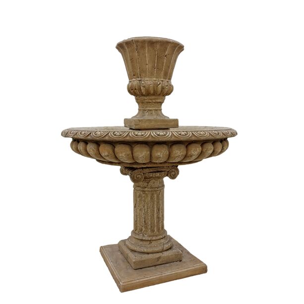 Steinguss Springbrunnen mit Pumpe fr den Garten - antikes Design - Eugenio