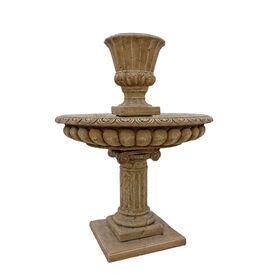 Steinguss Springbrunnen mit Pumpe fr den Garten -...