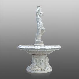Eleganter Steinguss Brunnen fr den Garten mit...