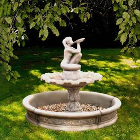 Kleiner Garten Springbrunnen inklusive Becken und Pumpe -...