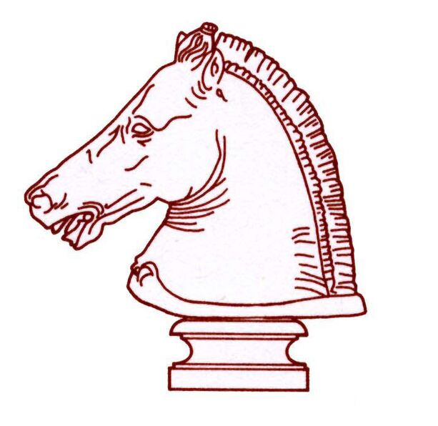 Historischer Pferdekopf Stein - Equitanus