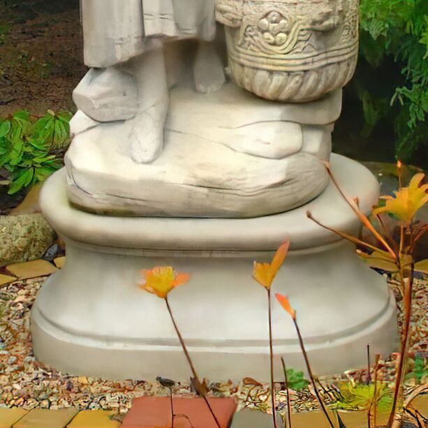 Wetterfester Sockel fr den Garten aus Steinguss - Edoardo / Antikia