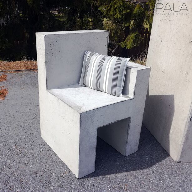 Modernes Gartenmöbel-Set - Tisch und Stühle aus Beton - Kenna