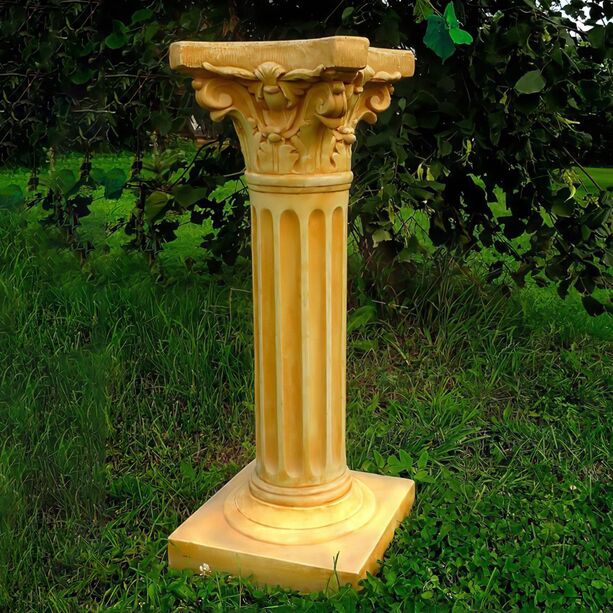 Elegante Dekosäule aus Steinguss für die Gartengestaltung - Pamela