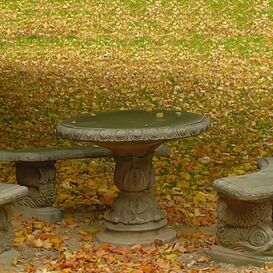 Runder Steinguss Tisch fr den stilvollen Garten - Philyra