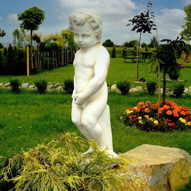 Manneken Pis als Steinguss Wasserspeier Figur fr den Gartenteich - Leonidas