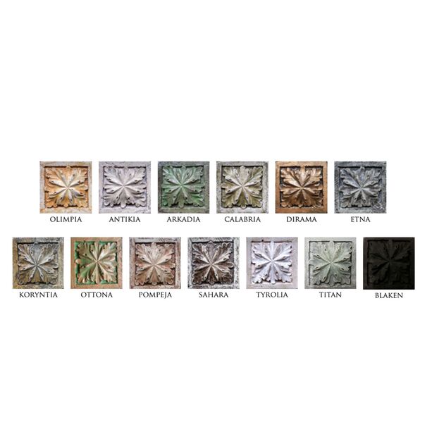 Dekorative Steinguss Fliese mit Papageien Relief - Tiki Design - Traianos / Tyrolia