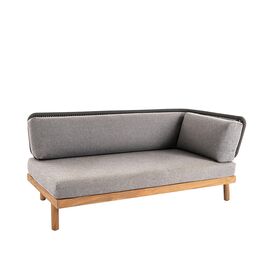 Gepolsterte Teakholz Loungebank mit Armlehne - Claire...