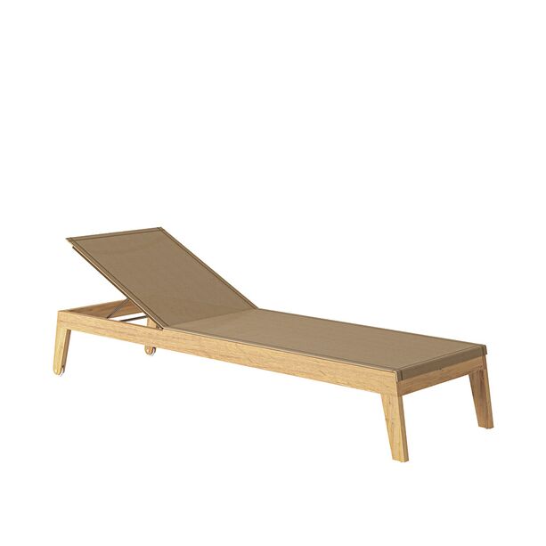 Bequeme Outdoor Sonnenliege aus Teak mit Rdern - Ethan Sonnenliege