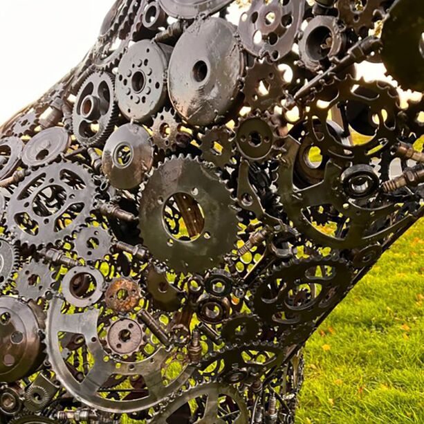 Eindrucksvoller Stier aus Metall - lebensgroe Outdoor Skulptur - Jacopo