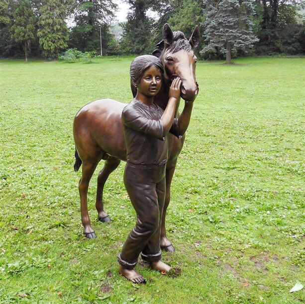Große Bronze Skulptur Pferd - Caletta