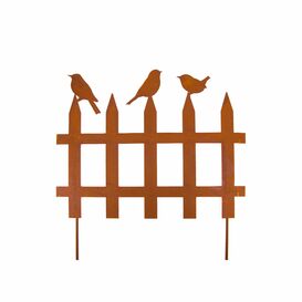 Beeteinfassung aus Rost Metall - stilvoller Gartenzaun...