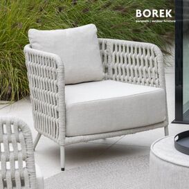 Borek Geflecht-Loungesessel - Robust, wetterfest und...