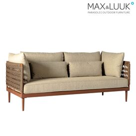 Design Sofa aus Teakholz mit Geflecht - Jaxx Sofa