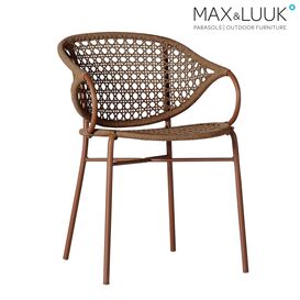Brauner Gartenstuhl f�r Balkon oder Terrasse mit Geflecht...