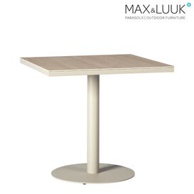 Quadratischer Aluminium Tisch mit Keramikglasplatte -...