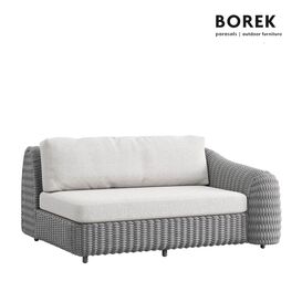 Bequemes 2-Sitzer Outdoor Sofa mit Armlehne - Deauville Loveseat / Armlehne links