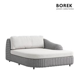 Gem�tliche Borek Outdoor Chaiselongue mit Polstern - Deauville Chaiselongue / Armlehne links