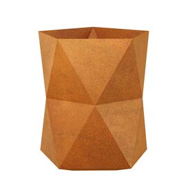 Geometrisches Pflanzgef�� aus Cortenstahl - modern,...