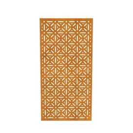 Corten Sichtschutzpanel im Ornament-Design