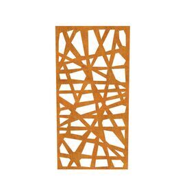 Rostfarbene Design Sichtschutzwand aus Corten