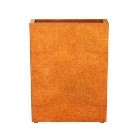 Schmaler Corten Pflanzk�bel als Sichtschutz hoch, elegant...