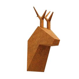 Cortenstahl G�msen Geweih geometrische Outdoor-Skulptur...