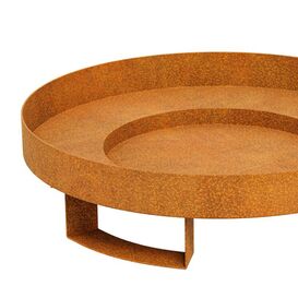 Schlichte Feuerschale aus Corten - rund & Rostpatina