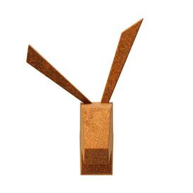 Moderne Hasenkopf Deko aus Corten auff�llige Wandskulptur...