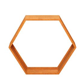 Hexagon Regal aus Cortenstahl stilvolles Deko-Element f�r...
