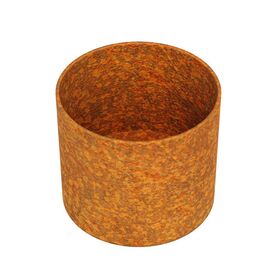 Kleiner rostfarbener Corten Blumentopf - rund
