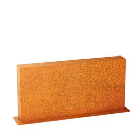 Geschlossener Corten Sichtschutz - robuste L�sung f�r den...