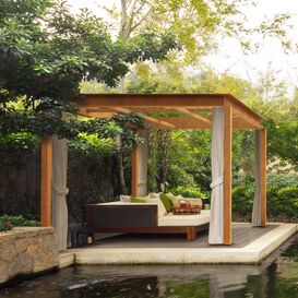 Eckige Design Pergola aus Corten f�r den Park oder Garten
