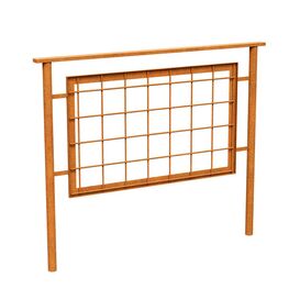Moderner Corten Zaun stilvolle Abgrenzung in warmer...