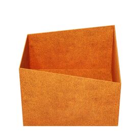 Moderner trapezf�rmiger Corten Feuerkorb f�r Garten &...