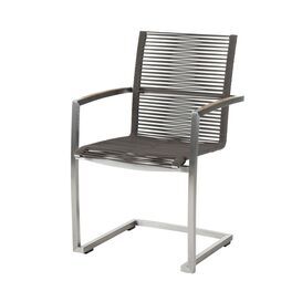 Eleganter Freischwinger Outdoor-Stuhl mit Edelstahlrahmen...