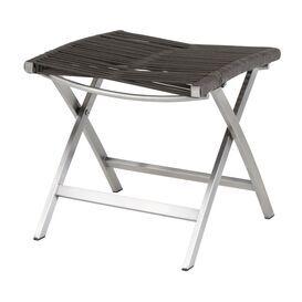 Eleganter Garten Fu�hocker mit Edelstahl Gestell - klappbar