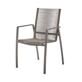 Hochwertiger Dining Stuhl aus Edelstahl mit Rope-Design &...