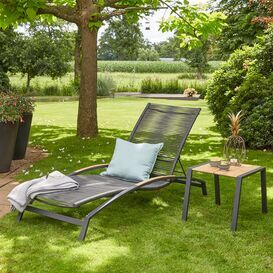 Verstellbare Gartenliege 4-fach R�ckenlehne, rollbar &...