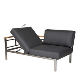 Exklusive Gartenlounge aus Edelstahl & Teak - Loungbank...