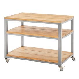Praktischer Outdoor Beistell-Wagen mit Rollen aus Metall...