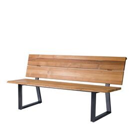 Premium Gartenbank aus Edelstahl & recyceltem Teakholz...