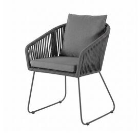Komfortabler Designstuhl mit Rope-Geflecht aus Aluminium...