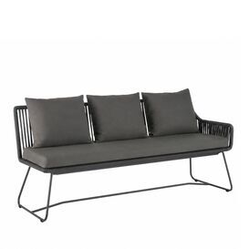 Garten Lounge Bank in Dunkelgrau mit eleganter...