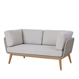 Hellgraues Outdoor Lounge Sofa komfortabel & wetterfest