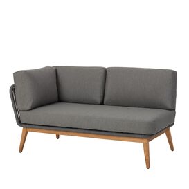 Moderne Loungebank aus Aluminium, Rope & Teakholz inkl....