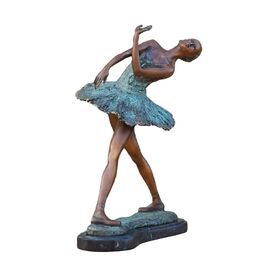 Elegante Ballerina im t�rkisen Kleid aus Bronze - Orelia