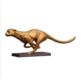 Gepard rennt - Gl�nzende Gro�katze aus Bronze - Gepard Zula