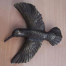 Fliegender Bronze Vogel als T�rklopfer f�r die Wand -...